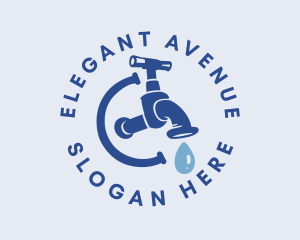 Plumbing Blue Faucet  Logo