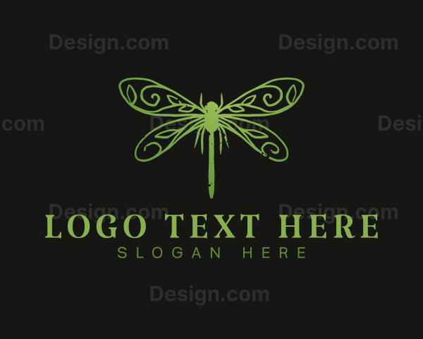 Dragonfly Insect Wings Logo