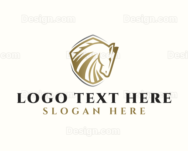 Shield Horse Stallion Logo