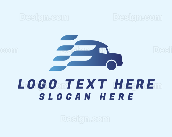 Fast Logistic Truck Logo