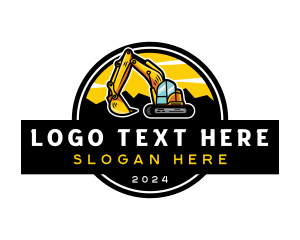 Heavy Construction Excavator  logo