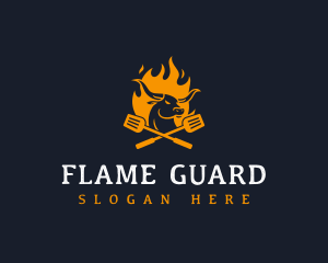 Flaming Grill Steakhouse logo design