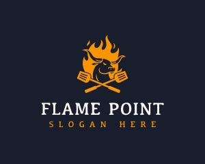 Flaming Grill Steakhouse logo design