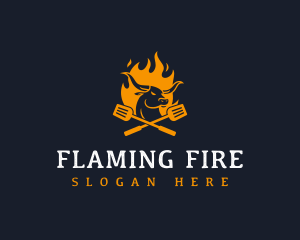 Flaming Grill Steakhouse logo design