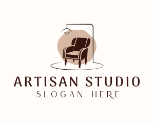 Chair Lamp Furniture logo design