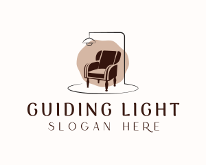 Chair Lamp Furniture logo design