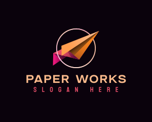 Paper Plane Flight logo design