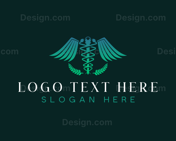 Medical Caduceus Diagnostic Logo