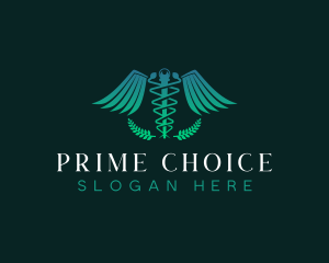 Medical Caduceus Diagnostic logo design