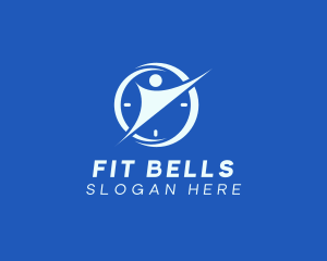 Fitness Time Clock logo design