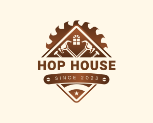 Sawmill House Hammer logo design