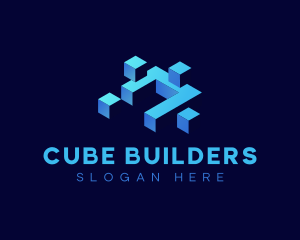 Technology Cube Digital logo design