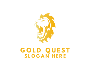 Gold Lion Roar logo design