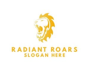 Gold Lion Roar logo design