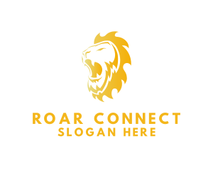 Gold Lion Roar logo design