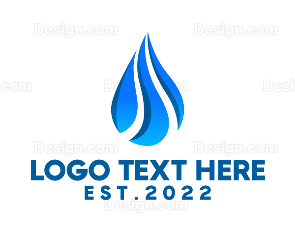 Rain Water Drop Logo