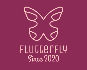 Minimalist Pink Butterfly logo