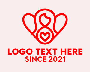 Heart - Red Woman Foundation logo design
