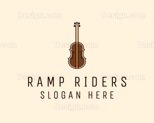 Violin Music Instrument Logo