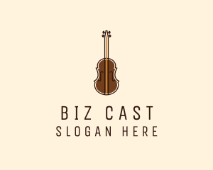 Violin Music Instrument Logo