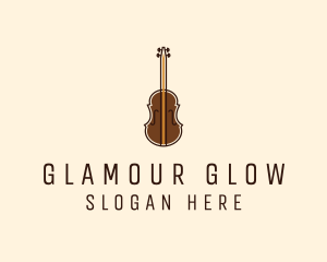 Violin Music Instrument Logo
