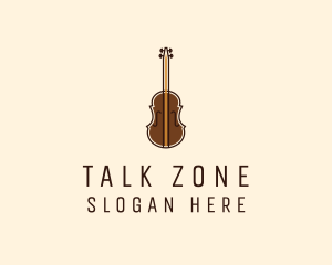 Violin Music Instrument Logo