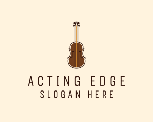 Violin Music Instrument logo design