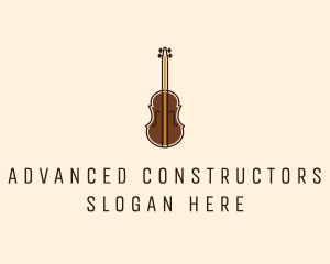 Violin Music Instrument logo design