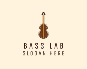 Violin Music Instrument logo design