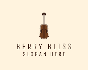 Violin Music Instrument logo design