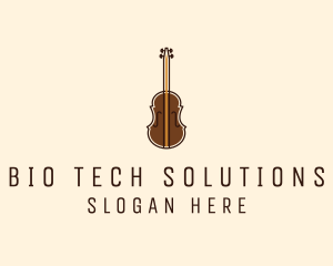 Violin Music Instrument logo design