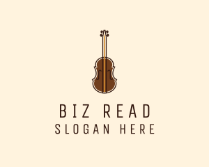 Violin Music Instrument logo design