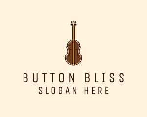 Violin Music Instrument logo design