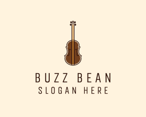 Violin Music Instrument logo design