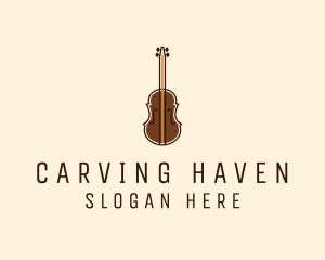 Violin Music Instrument logo design