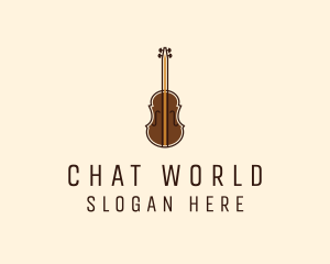 Violin Music Instrument logo design