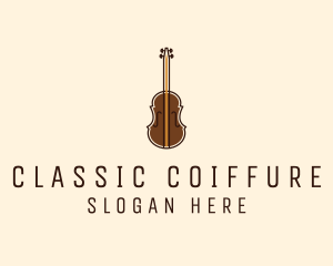 Violin Music Instrument logo design