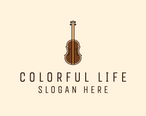 Violin Music Instrument logo design