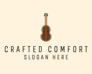 Violin Music Instrument logo design