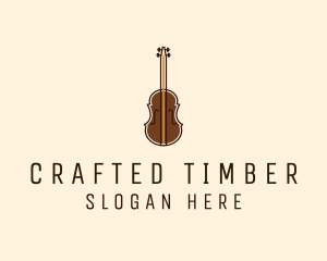 Violin Music Instrument logo design