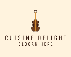 Violin Music Instrument logo design