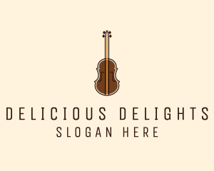 Violin Music Instrument logo design