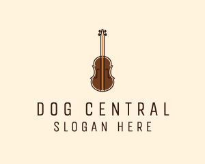 Violin Music Instrument logo design