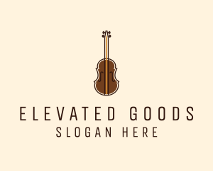 Violin Music Instrument logo design