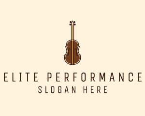 Violin Music Instrument logo