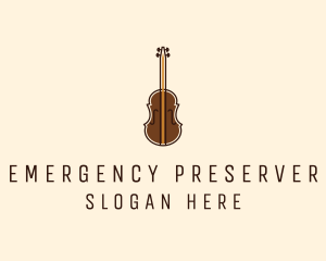 Violin Music Instrument logo design