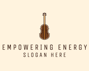 Violin Music Instrument logo design