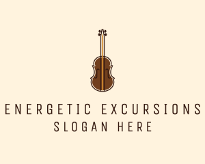 Violin Music Instrument logo design