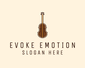 Violin Music Instrument logo design