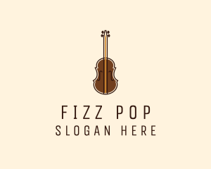 Violin Music Instrument logo design